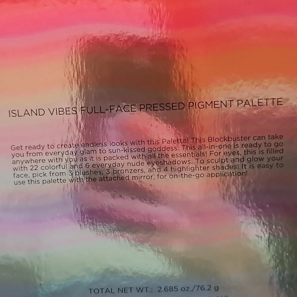 Island Vibes Full-Face Pressed Pigment Palette NWB